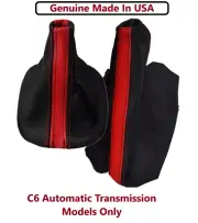 2-tone Leather Shift & Ebrake Boot For Chevy Corvette C6 Z06 2010 2011 2012 2013