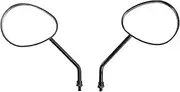 TDR E9 Approved pair 10mm Screw Black Rear View Mirror For MotorBike Motorcycle M10 Clockwise Thread