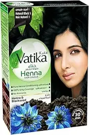 [Vatika] Henna Hair Colour, Natural Black, 60 g