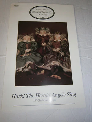Hark! The Herald Angels Sing 17" Christmas Primitive Doll Sewing Craft Pattern
