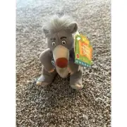 Classic Disney "BALOO" Jungle Book Star Bean Plush Beanie Toy NWT