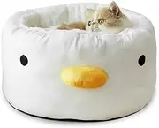 Purroom Little Chicken Cosy Deep Sleep Pet Bed, White
