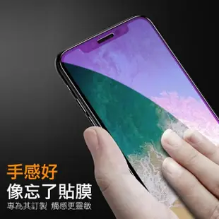 iPhone XS Max 藍紫光非滿版9H防刮手機保護膜(3入 XSMax鋼化膜 XSMax保護貼)