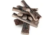 VEVOR 10 Pcs Gas Fireplace Logs Large Ceramic Logs for Fireplace Decorative