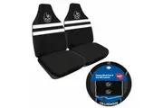 COLLINGWOOD MAGPIES Official AFL Seat Cover and Steering Wheel Cover Combo