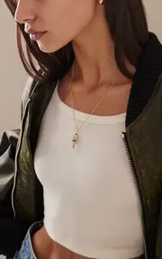 [Sydney Evan] Mano Dingers 18K Yellow Gold Diamond Necklace