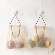 2 Pcs Reusable Hanging Storage Mesh Bags Vegetable Mesh Bag Storage Tote Bag
