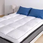 King Size Cooling Plush Pillow Top Mattress Pad Feather Bed Topper Extra Thick H