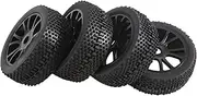 RC 1:8 Off Road Car Rubber Tires & Plastic Wheel Rims HUB HEX 17 mm 81-801,A