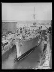 H.M.A.S. Albatross in the Cockatoo Island dry docks, Sydney, 2 Nov- Old Photo