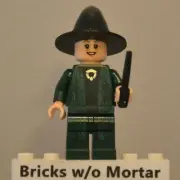 New Genuine LEGO Professor Minerva McGonagall Minifig w/ Wand Harry Potter 75954