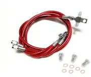 Streamline Steel Braided Front Brake Line Stock Length Red Kawasaki KFX400 KFX