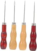 WEKAMOS 12Pcs Handle DIY Sewing Awls for Leather Crafting Durable Sturdy Sewing Prickers for Punching for Tents Backpacks and More