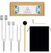 Tuning Forks For Healing Set (128 Hz, 256 Hz, 512 Hz), 3-Pack Brand-New