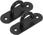 2pcs Wall-Mounted Exercise Anchor Hangers Black Hooks Ceiling Hook Hooks for Hanging Resistance Bands Hanging Frame Heavy Duty Hook with Hook 304 Stainless Steel Fitness U-Hook