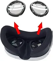 Growalleter for Meta Quest 3 Accessories-Magnetic Eyeglass Frames, VR Lens Protector Frame for Quest 3 Headset, Anti-Scratches Glass Spacer Protector for Quest 3 Glasses (With Anti-blue Light Lenses)