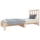 Solid Wood Pine Pull-out Day Bed Single Size Occasional Sofa Bed Couch vidaXL
