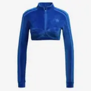 Adidas x Jeremy Scott Track Crop Top Jacket Velour Size S NWT Condition