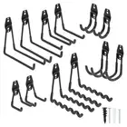 12 Pack Garage Hooks, Heavy Duty Slat Wall Hooks, Garage Storage Hangers, Black