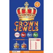 CROWN JEWELS 1 POINT/280P 950 PULL TAB HARD CARD TICKETS GAME FREE SHIP