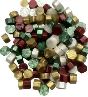 Christmas Metallic & Pearl Color Mix Sealing Wax Beads, approx 250 total beads