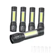5 Pack Mini Small Pocket LED Flashlight USB-C Rechargeable High Lumens Style 3
