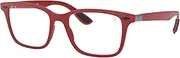 [Ray-Ban] RX7144M Eyeglasses Bundle: RX 7144M FERRARI F628 Ferrari Matte Red and Universal Anti-slip Silicone Leash, Ferrari Matte Red