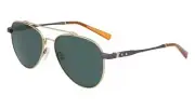 New SHINOLA by Flexon SH-2101S 718 Gold & Gunmetal Sunglasses with Green Lenses