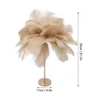 ( Color)Decorative Table Lamp 30PCS Feathers USB Rechargeable Light AU