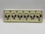 Pier 1 Imports Set of 6 Silver Jungle Safari Wine Charms for Wine Glasses NIB