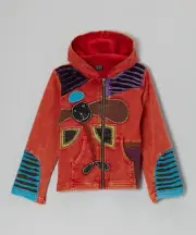 New Rising International Girls Kids Patchwork Zip-Up Hoodie Jacket SZ 4