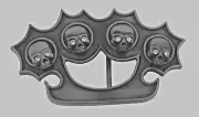 Skull Belt Buckle Skeleton Antiqued Gray Metal Crossbones Pirate Sign Halloween
