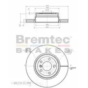 Bremtec Euro-Line GeoZinc Coated Brake Rotor - BDR23310EL