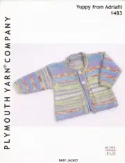 Plymouth Yarn KNITTING PATTERN 1483 Yuppy from Adriafil Baby Jacket 18.5"-23"