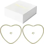 [Rissunkv] His and Her Bracelets, Clasp Jewelry Set Locked Friendship Bracelets, Locking Heart Jewelry Chain for Friends & Couples