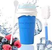 Slushy Cup 500Ml, Premium Durable Slushie Maker Cup with Cup Brush Straw Spoon a