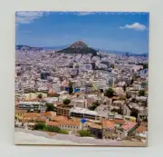 Athens Greece Ceramic Tile Trivet Coaster Travel Souvenir 4" x 4"