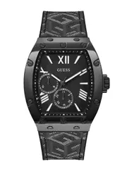 GUESS Black Logo Falcon Silicone Watch