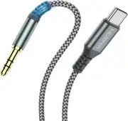 MCSPER USB C to 3.5mm Audio Aux Jack Cable,3.3FT Type C 1-Pack, Grey