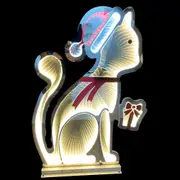 Infinity LED Mirror Light Sitting Cat 78cm
