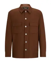 mélange-effect shirt jacket EU46 Brown