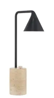 Kovacs P1853-L Task Portables 22" Tall LED Gooseneck Table Lamp - Coal