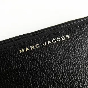 美國百分百【全新真品】MARC JACOBS 皮夾 長夾 皮革 專櫃精品 MJ 錢包 LOGO 黑色 CL36