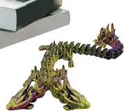 Dragons | Double Head Crystal Dragon Printed Fidget Toys | Flexible Articulated Dragon, Movable Joints, Executive Desk Toys for Home Office