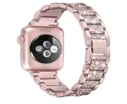 Bling Bands Compatible Apple Watch Band Metal Replacement Wristband - PINK