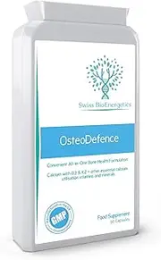 Osteodefence 90 Capsules – Ultimate All-In-One Bone Health Formulation – Contains Calcium, Vitamins D3 & K2, Magnesium Plus A Host of Other Essential Calcium Utilisation Vitamins and Minerals