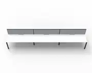 RAPIDLINE DELUXE PROFILE LEG WORKSTATION With Screen 6 Person Double Sided W1500 x D750 x H730mm (per user) White Top Black Frame