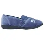 Womens Grosby Sasha Slippers Ladies Mid Blue Shoes Slip On Flats