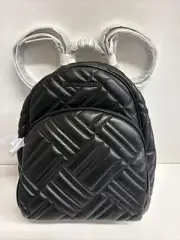 Michael Kors MK Abbey Medium Quilted Leather Backpack 35S9SAYB2T Black NWT