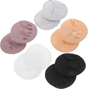 FOYTOKI 5 Pair Women's Invisible Toe Socks Half Palm Socks Anti High Heel Forefoot Socks